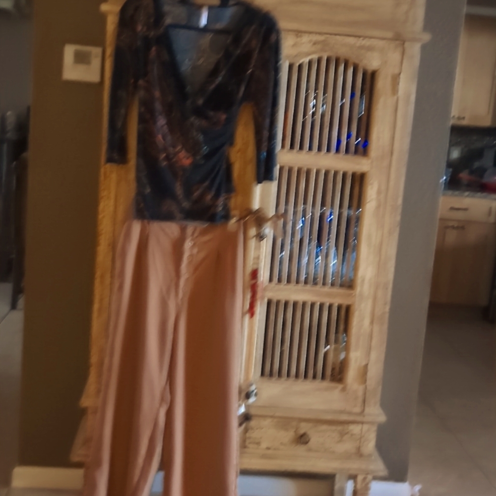 Got Style wrap shirt and Palazzo pants